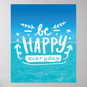 BE LYCKLIG EVERYDAY Quote Poster