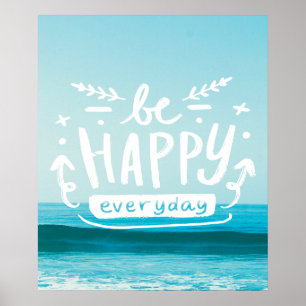 BE LYCKLIG EVERYDAY Quote Poster