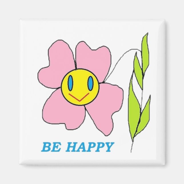 "BE LYCKLIG" FLOWER MAGNET (Framsidan)