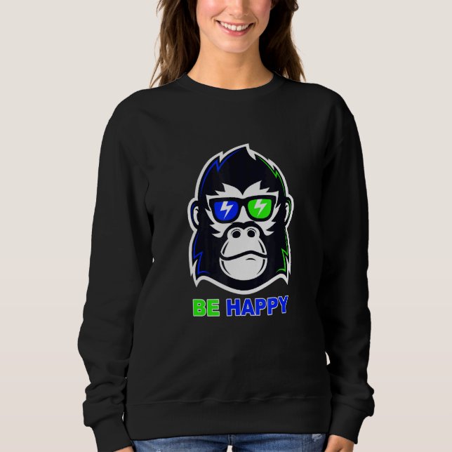 Be Lycklig Gorilla T Shirt (Framsida)