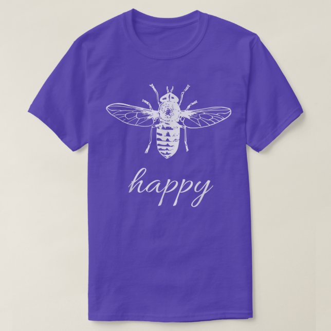 Be-Lycklig-grafiktabelldesign för Vintage T Shirt (Design framsida)