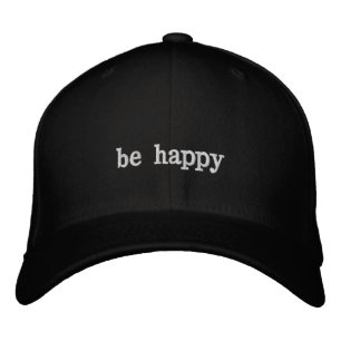 BE LYCKLIG HAT BRODERAD KEPS