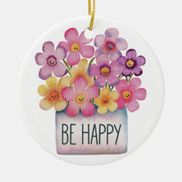 Be Lycklig Julgransprydnad Keramik