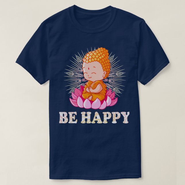 Be Lycklig Little Buddha T Shirt (Design framsida)