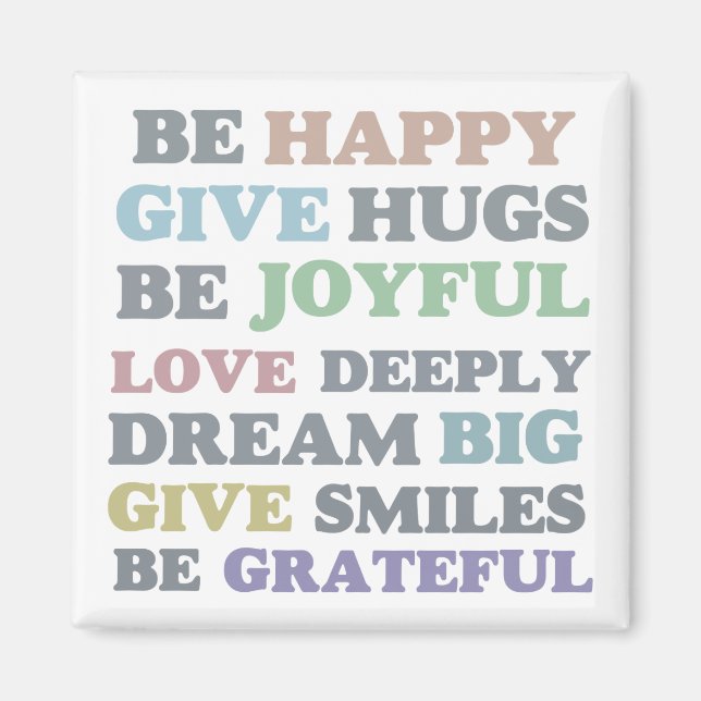 Be lycklig magnet (Framsidan)