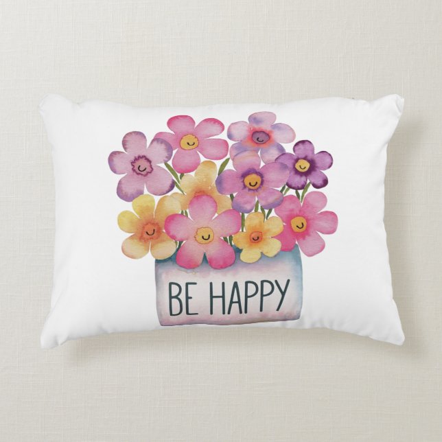 Be Lycklig Prydnadskudde (Framsidan)