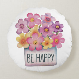 Be Lycklig Rund Kudde