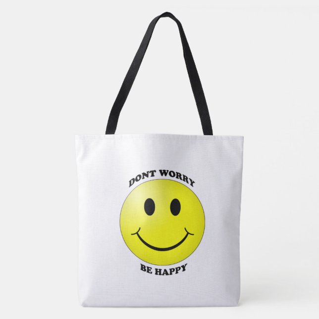 Be Lycklig Smiley Tygkasse (Framsida)