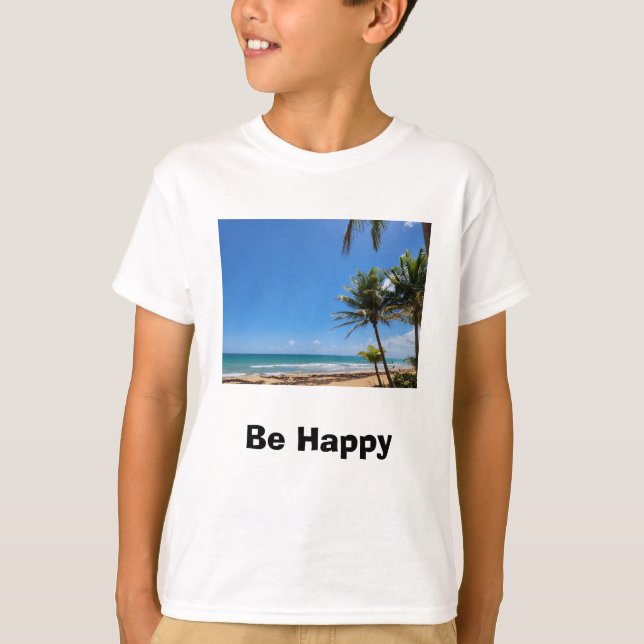 Be Lycklig Tropical Island t-shirt (Framsida)