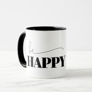 Be Lycklig Typografi Mugg