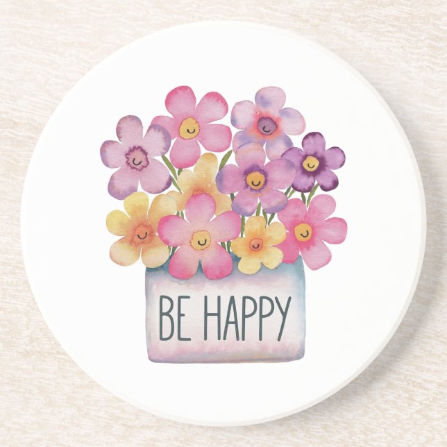 Be Lycklig Underlägg (Framsidan)