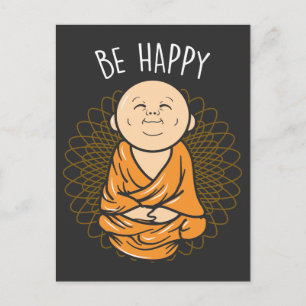 Be Lycklig Zen Little Buddha Mandala-buddhist Vykort