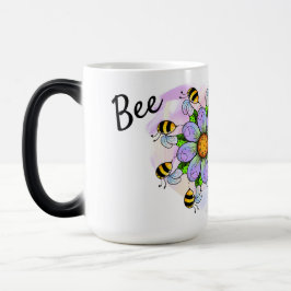 Be magisk med pastellhjärtbakgrund mugg