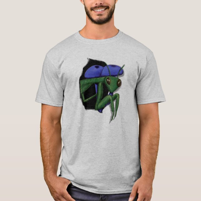 Be Mantis som Tittar ut från Hål T Shirt (Framsida)