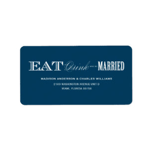 & BE MARRIED ADRESSETIKETTER