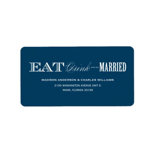 & BE MARRIED | ADRESSETIKETTER (Framsidan)