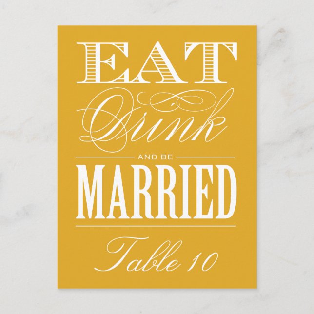 & BE MARRIED | BORDSNUMMER (Framsida)