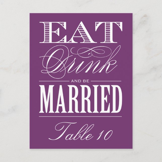 & BE MARRIED | BORDSNUMMER (Framsida)