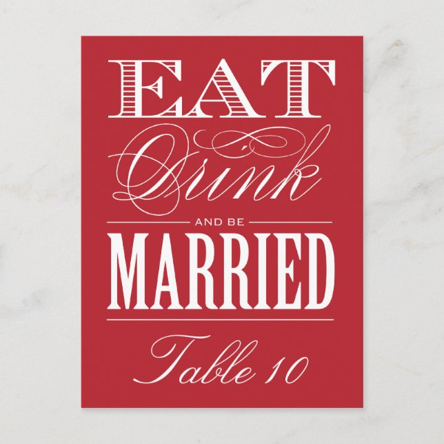 & BE MARRIED | BORDSNUMMER (Framsida)