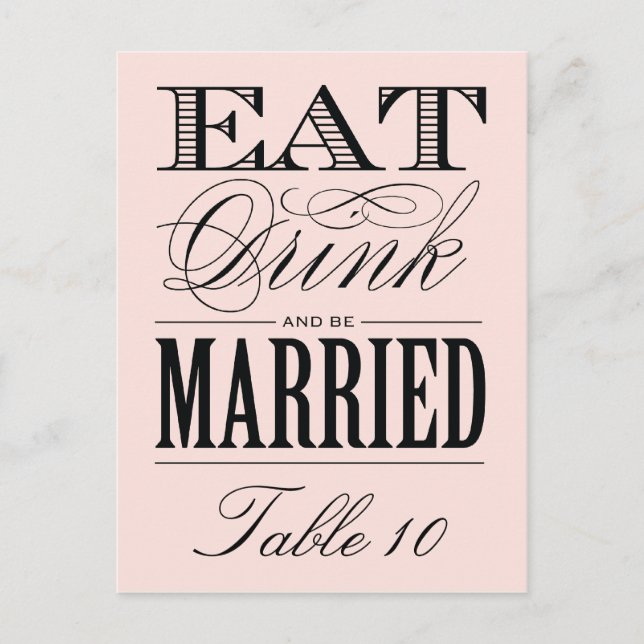 & BE MARRIED | BORDSNUMMER (Framsida)