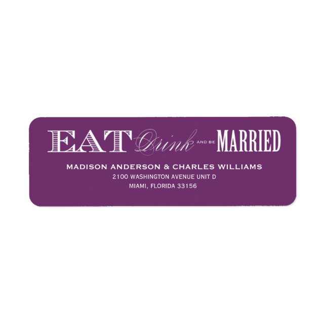 & BE MARRIED | RETURETIKETTER RETURADRESS ETIKETT (Framsidan)