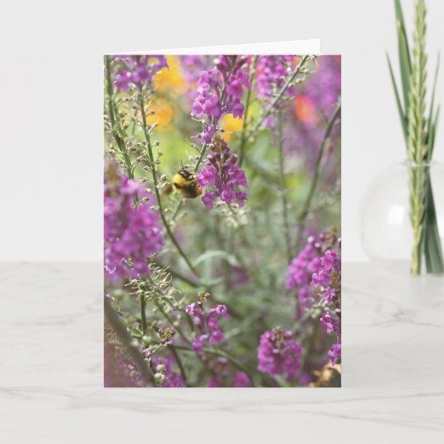 Be med Wildblomfoto Kort (Framsida)