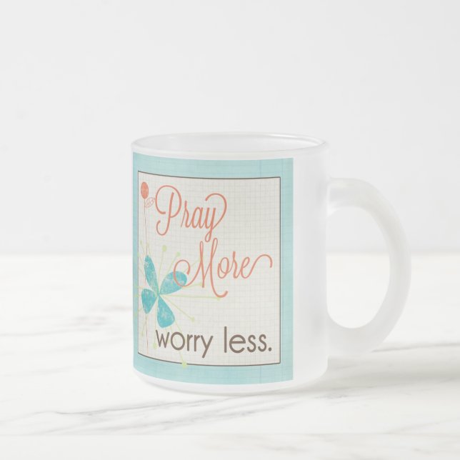 Be mer bekymmer mindre beställnings- frostad Glass Glasmugg (Höger)