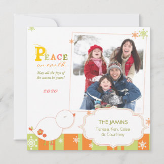 BE MERRY Winter Bird Helgdag Photo Card Julkort