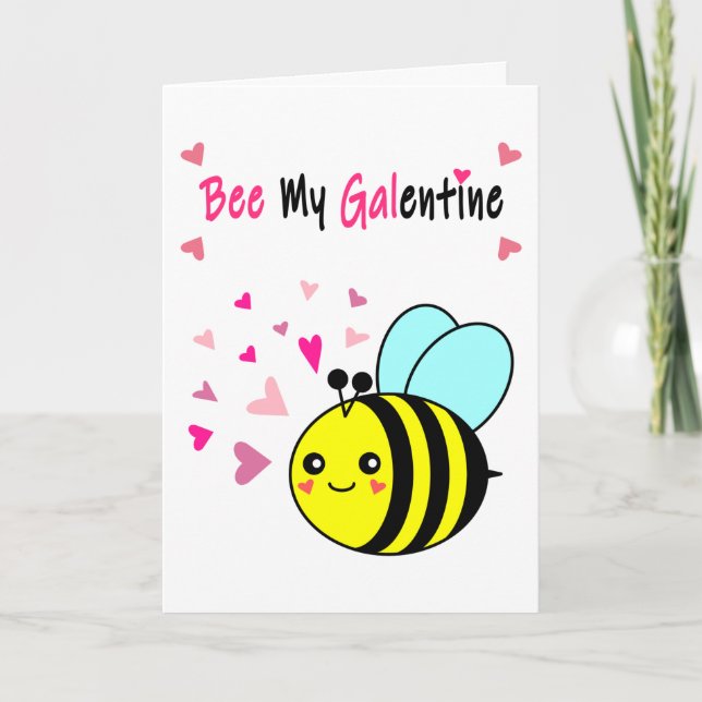Be min Galentine Cute Valentine Day Helgkort (Framsida)