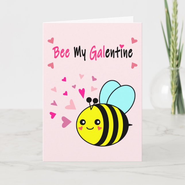 Be min Galentine Cute Valentine Day Helgkort (Framsida)
