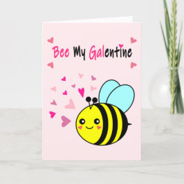 Be min Galentine Cute Valentine Day Helgkort