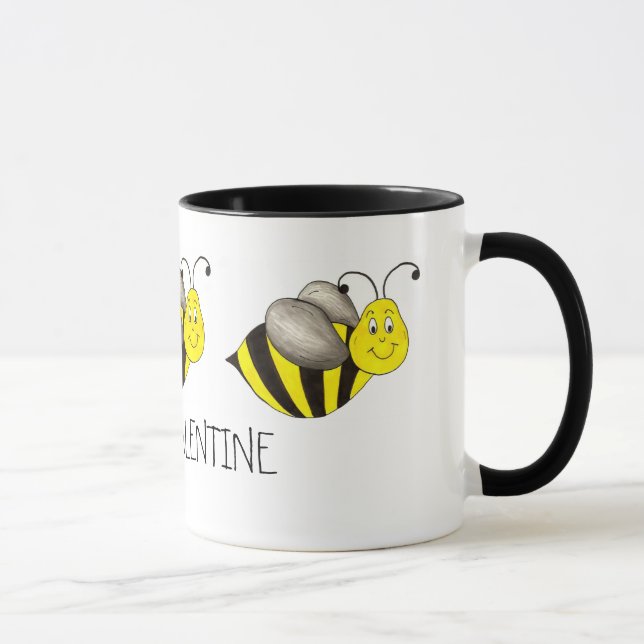 Be min Valentine Bumblebee Valentine Day Mugg (Höger)