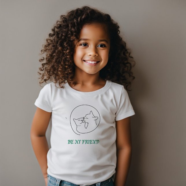 "Be min vän" Kids" T-Shirt - Cute Cats (Skapare uppladdad)