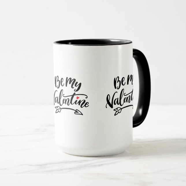 Be mina Valentineser om handskriven typografi Mugg (Framsida höger)