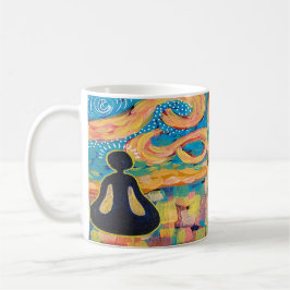 Be Mindful Meditation Yoga Art Kaffemugg