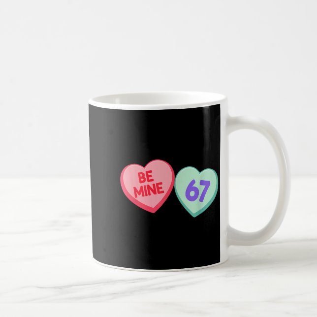 Be Mine 67 Cute Valentine Meme Heart Saying  Kaffemugg (Höger)
