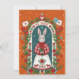 Be Mine Bunny Valentine Card Julkort