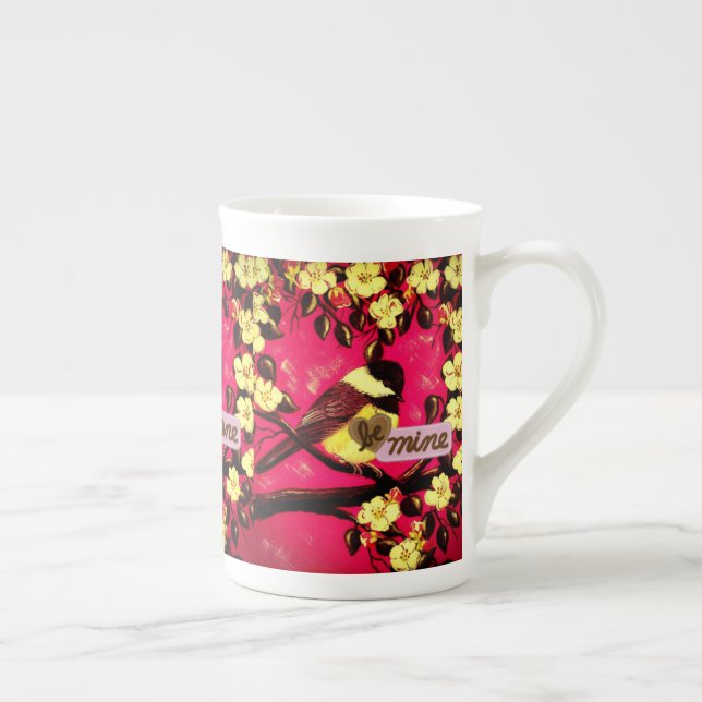 Be Mine Chickadee Kopp Benporslin Mugg (Höger)