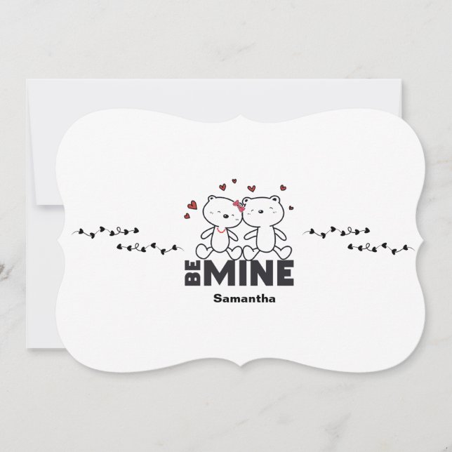 BE MINE - Cute Personlig Modern Valentine (Framsida)