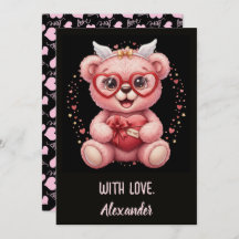 Be Mine! Cute Pink Teddy Bear Sweetheart
