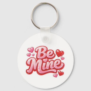 "Be Mine" Glänsande Hjärtnyckelring Nyckelring