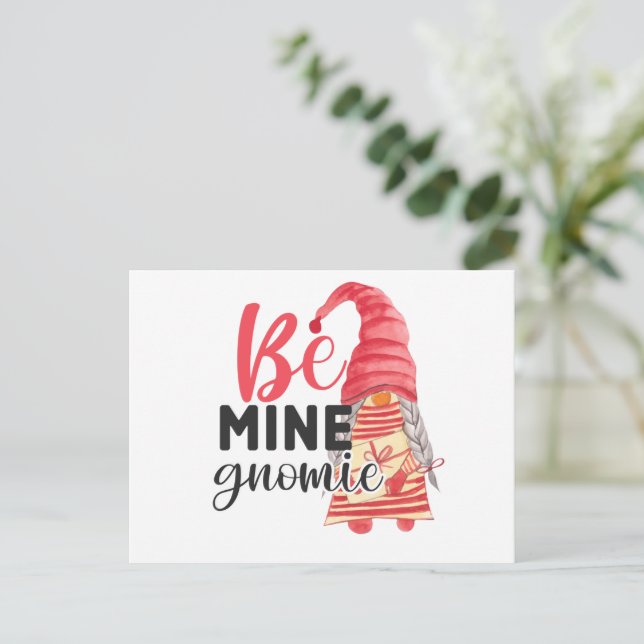 Be Mine Gnome Vykort (Stående Fram)