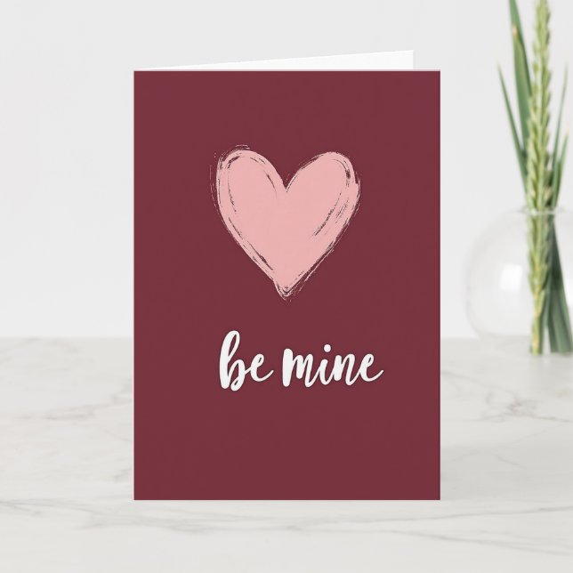 Be Mine Heart Art-kort Kort (Framsida)