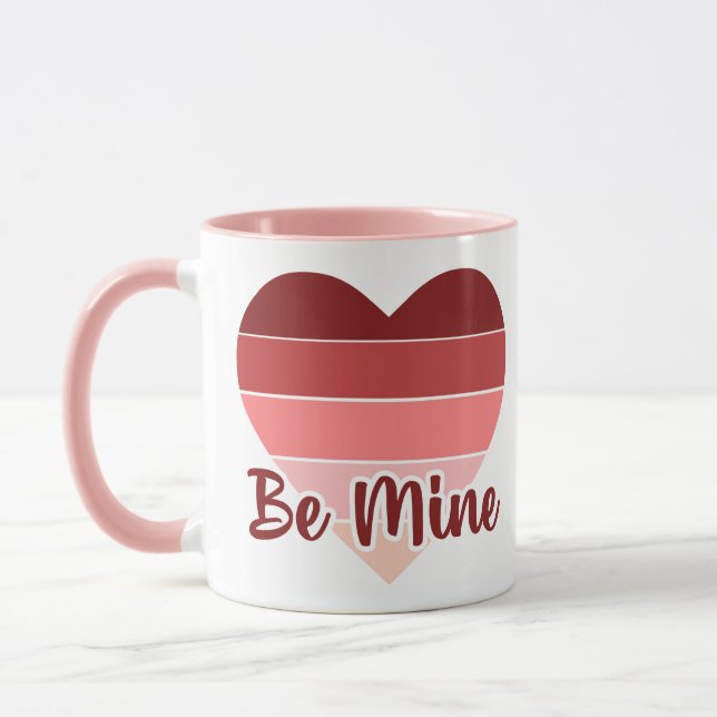 BE MINE Hjärtat rand Mugg (Vänster)