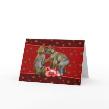 Be Mine Kissing Chimpanzees