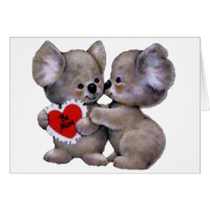 Be Mine Koalas Hälsningskort