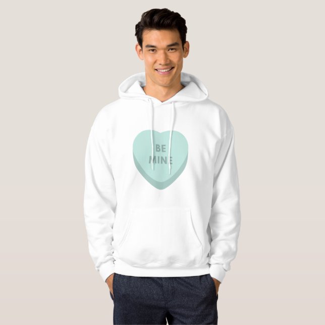 Be Mine Love Shape Valentine Quotes Hoodie (Hel framsida)