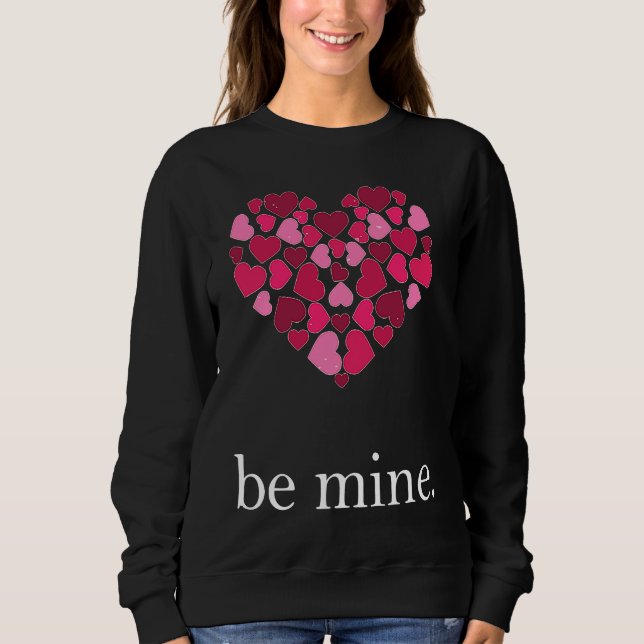 Be Mine Lovely Valentine's Day Heart Love Relation T Shirt (Framsida)