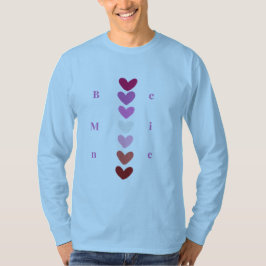 Be Mine Minimal Heart Stack Valentine T-Shirt