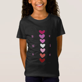 Be Mine Minimal Heart Stack Valentine T-Shirt